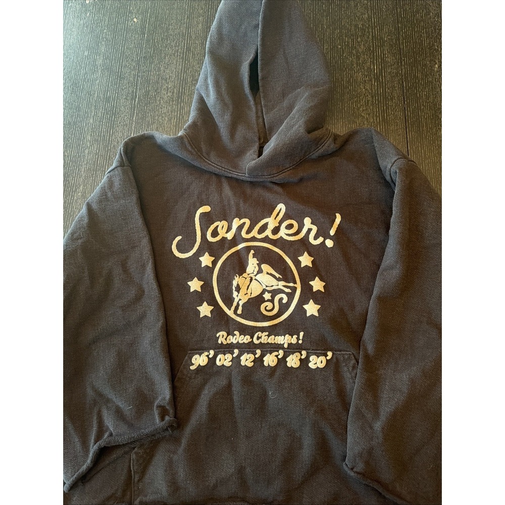 Los Angeles Apparel Sonder Rodeo Champs Heavy Fleece Hoodie Black L